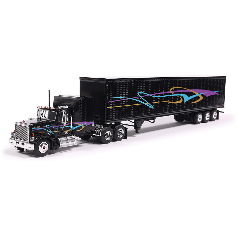 1980 GMC General With Black Trailer 1:64 Scale Diecast Model Truck by IXO Models Main Image
