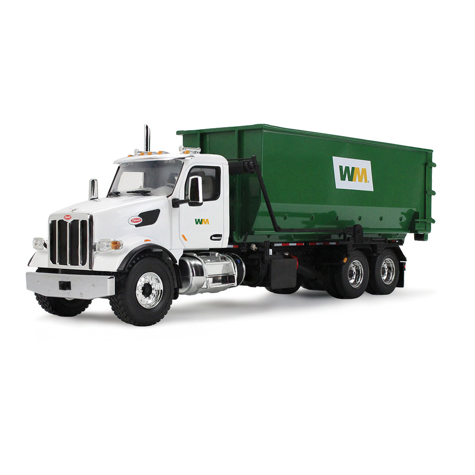 Waste Management Peterbilt Model 567 with 40 Yard Roll-Off Container 1:34 Scale Diecast Model Truck by First Gear Main Image