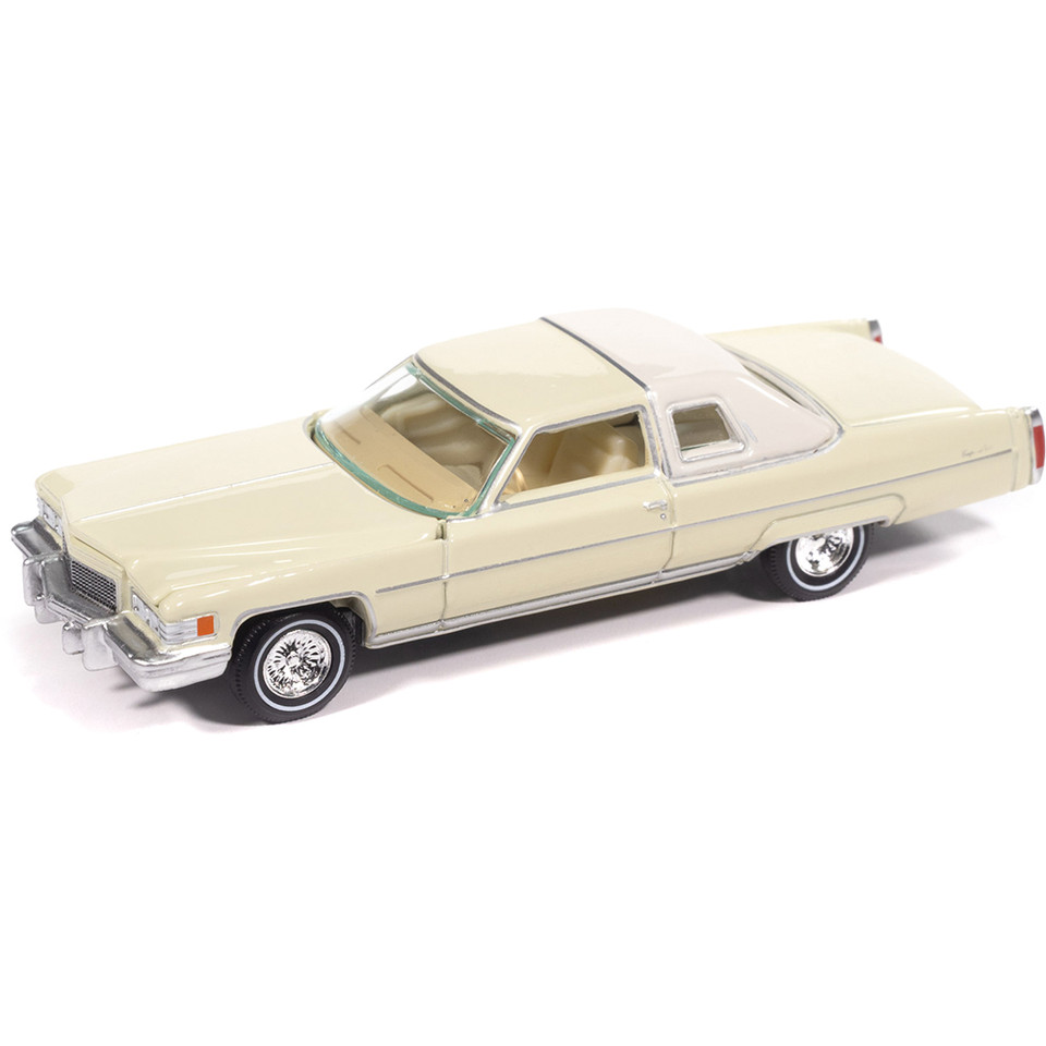 1976 Cadillac Coupe de Ville - Phoenician Ivory 1:64 Scale Diecast Model Car by Auto World Main Image