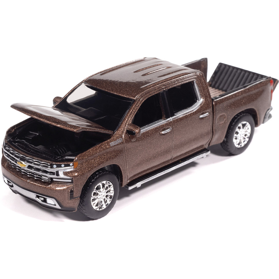 2019 Chevy Silverado High Country - Oakwood Metallic 1:64 Scale Diecast Model Car by Auto World Main Image