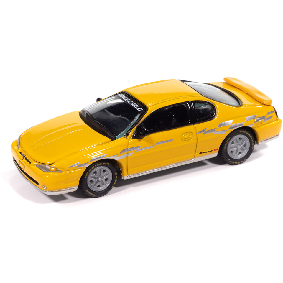 2002 Chevy Monte Carlo Pace Edition w/Tin - Competition Yellow 1:64 Scale Diecast Model Car by Johnny Lightning Main Image