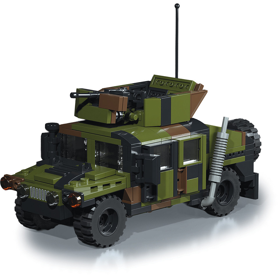 HUMVEE M1151A1 Building Block Model - 372 Pieces  Building Brick Set by Atom Brick Company Main Image