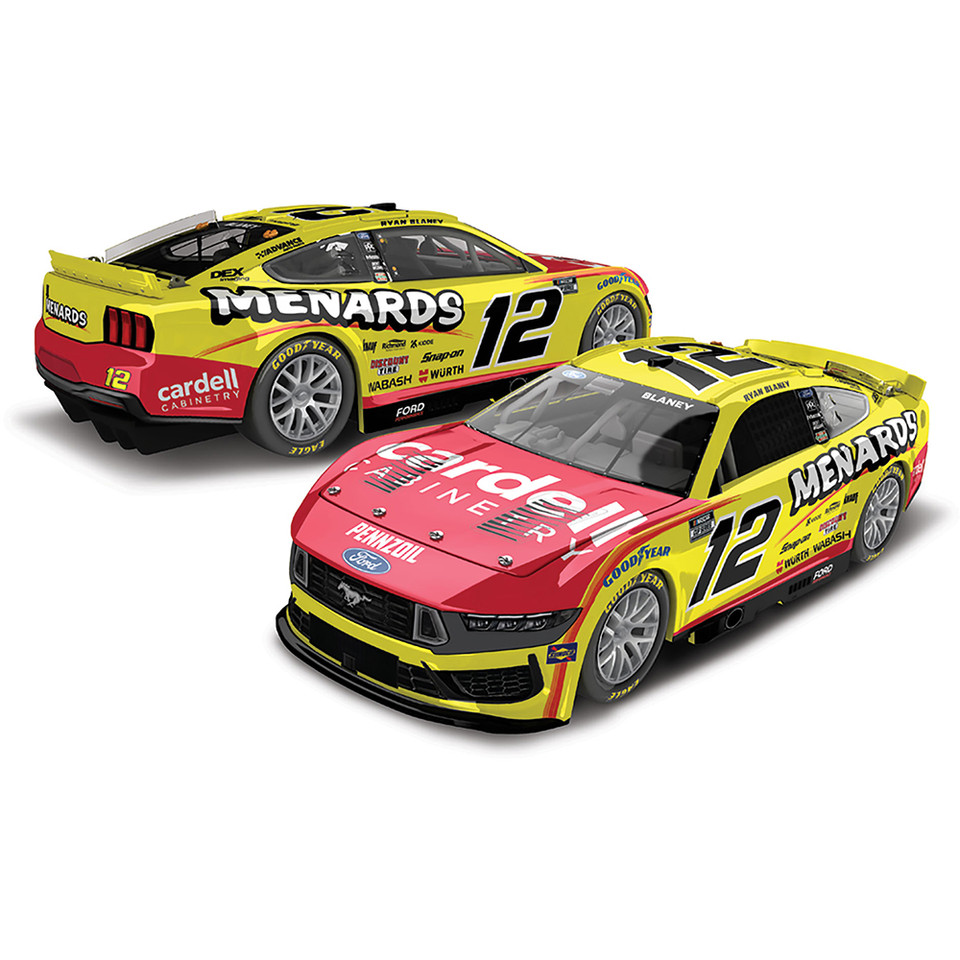 2025 Ryan Blaney Ford Mustang - Menards - Chrome NASCAR Diecast Main Image