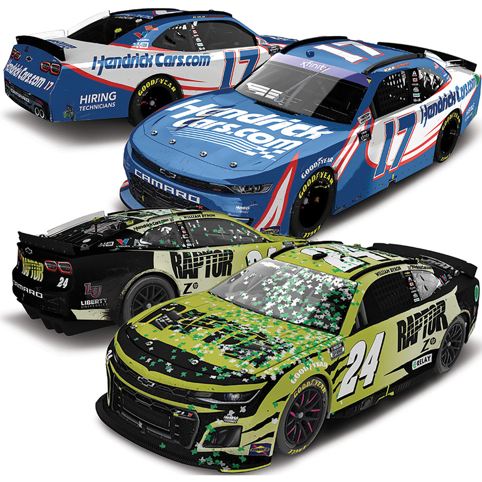 2024 Kyle Larson & William Byron Chevrolet Camaro Cota Win 2 Pack  NASCAR Diecast 1:64 Scale Diecast Model Car by Lionel Racing Main Image