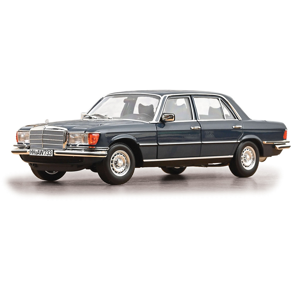 1979 Mercedes-Benz 350 SEL - Hansa Blue 1:18 Scale Diecast Model Car by Norev Main Image