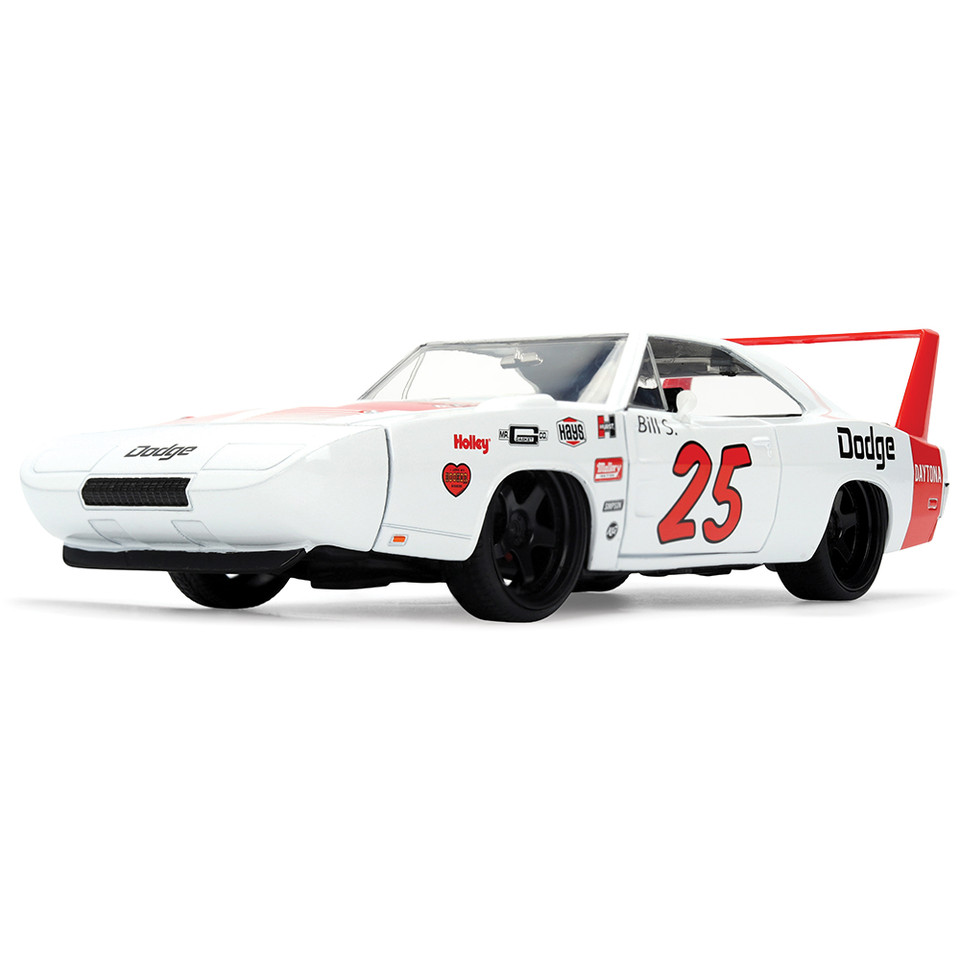 1969 Dodge Charger Daytona - White #25 1:24 Scale Diecast Model Car by Jada Toys Main Image