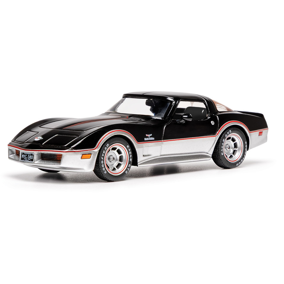 1978 Chevrolet Corvette C3 - Black and Silver 1:43 Scale Diecast Model Car by IXO Models Main Image