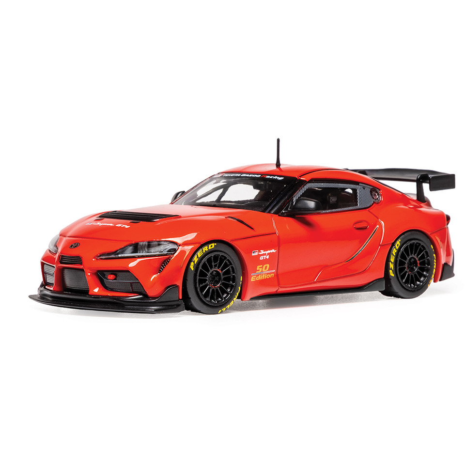 2022 Toyota GR Supra GT4 '50 Edition' - Red 1:43 Scale Diecast Model Car by IXO Models Main Image