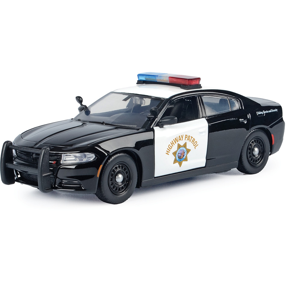 2023 Dodge Charger Pursuit CHP - Light & Sound 1:24 Scale Diecast Model Car by Motormax Main Image
