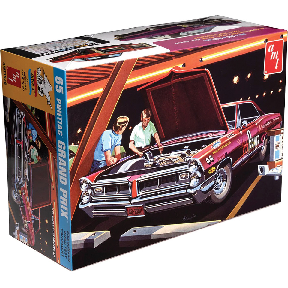1965 Pontiac Grand Prix Show and Go 1:25 Scale Plastic Model Kit by AMT Main Image