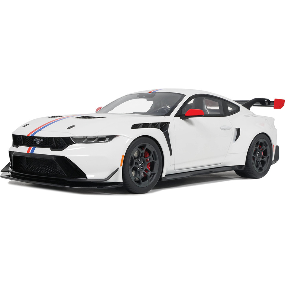 2025 Ford Mustang GTD Spirit Of America - Performance White 1:18 Scale Cast Resin Model Car by GT Spirit Main Image