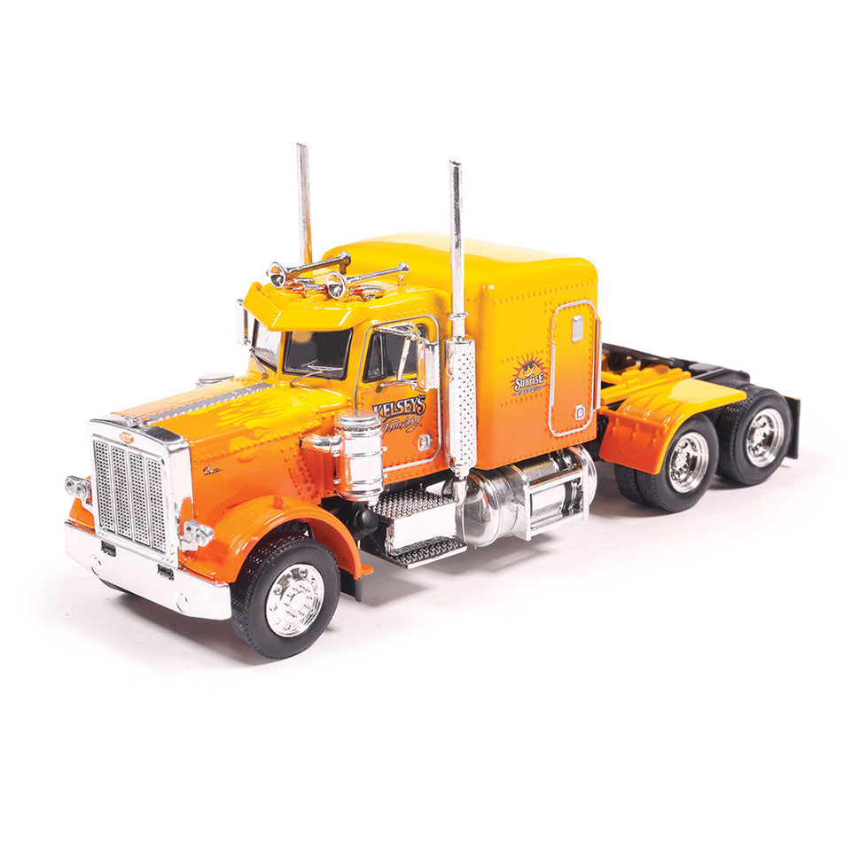 1973 Peterbilt 359 Kelsey's Trucking - Orange 1:64 Scale Diecast Model Truck by IXO Models Main Image