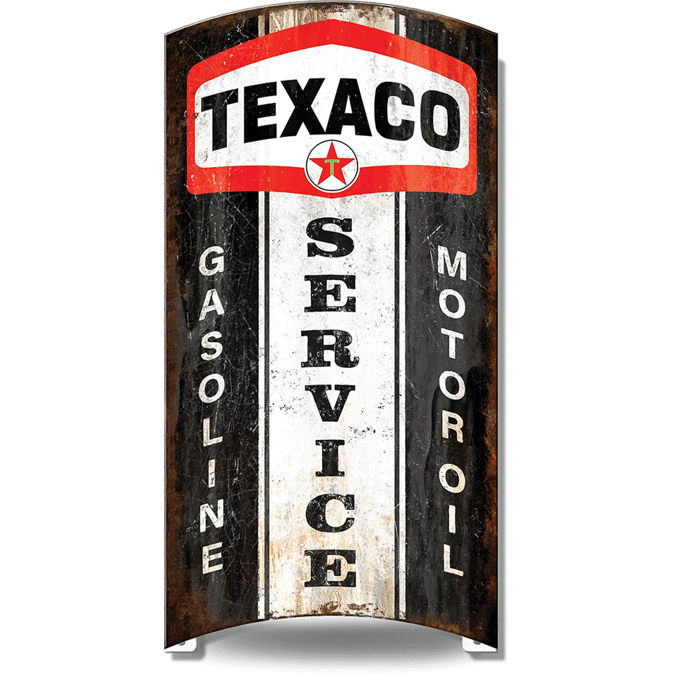 Texaco Rolled 3D Metal Sign  Metal Sign by Desperate Enterprises Main Image