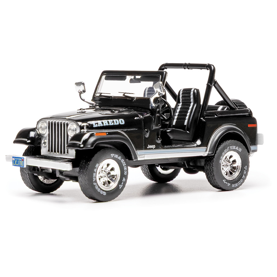1986 Jeep CJ-7 Laredo - Black 1:43 Scale Diecast Model Truck by IXO Models Main Image