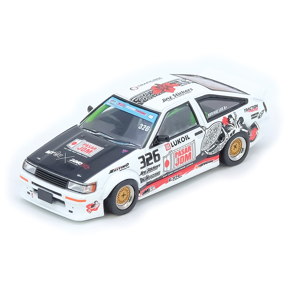 Toyota Corolla AE86 Levin Trackers Racing 1:64 Scale Diecast Model Car by Inno Models Main Image