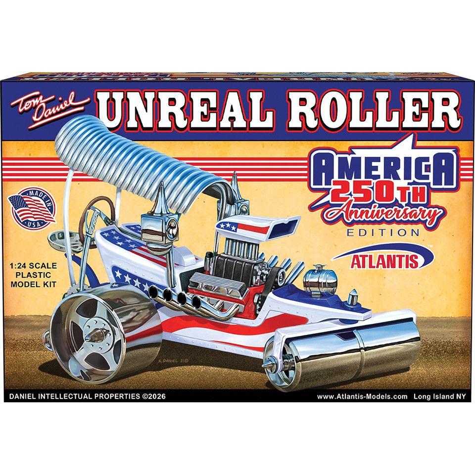 Unreal Roller America 250th Anniversary Edition by Tom Daniel 1:24 Scale Plastic Model Kit by Atlantis Toy & Hobby Inc. Main Image