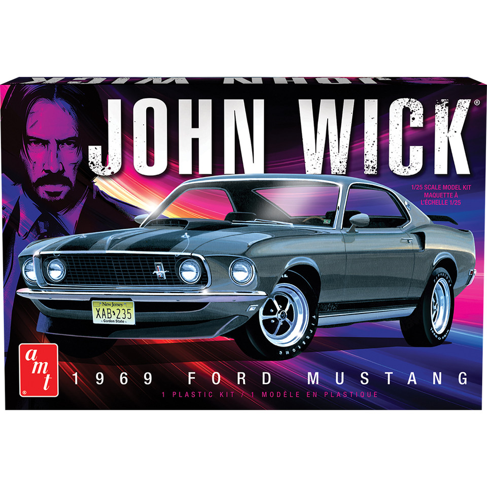 1969 Ford Mustang Mach 1 - John Wick 1:25 Scale Model Kit by AMT Main Image
