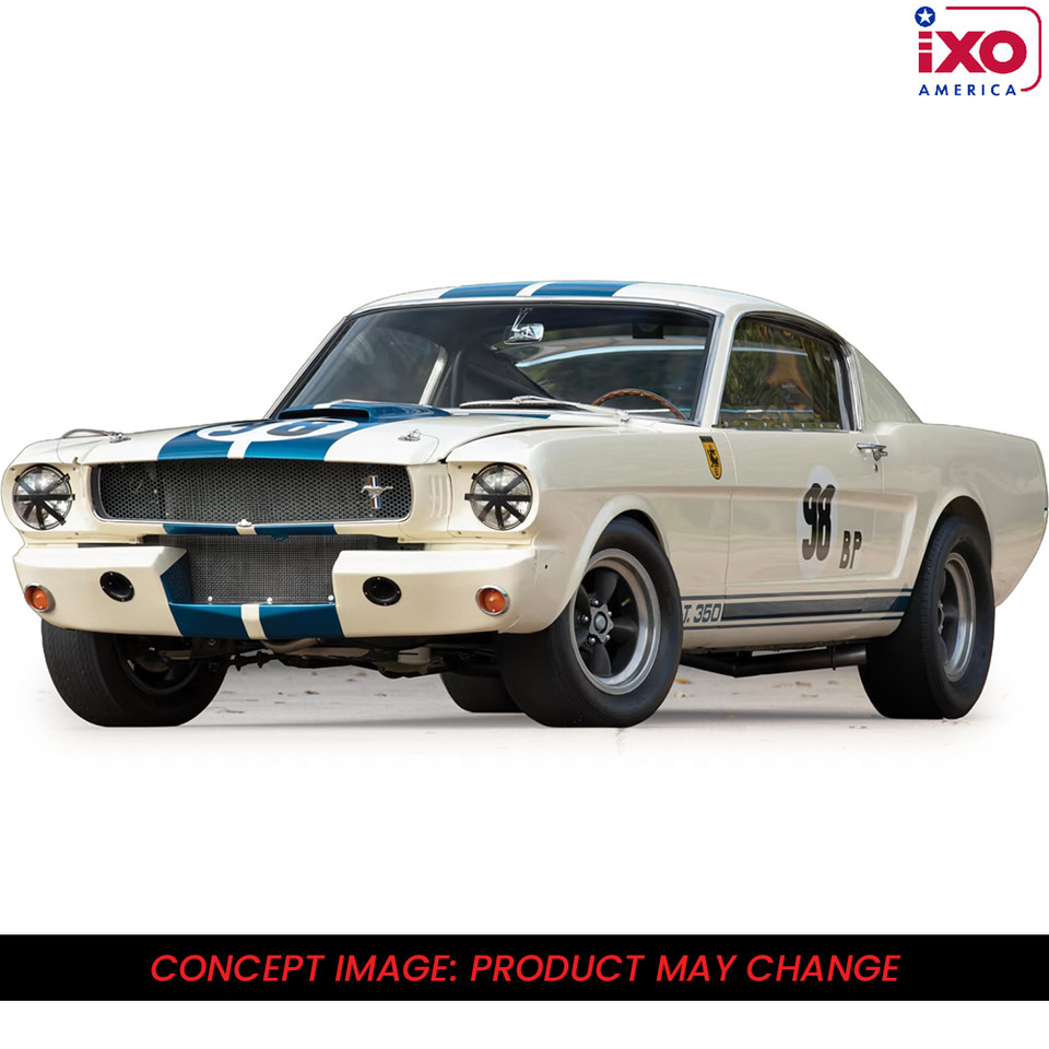 1965 Shelby GT350R Prototype - Wimbledon White 1:43 Scale Diecast Model Car by IXO Models Main Image
