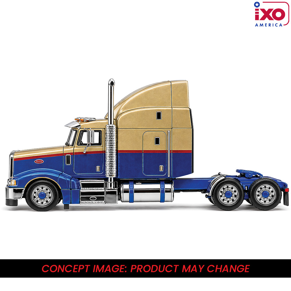 2014 Peterbilt 388 - Blue and Champagne 1:43 Scale Diecast Model Truck by IXO Models Main Image