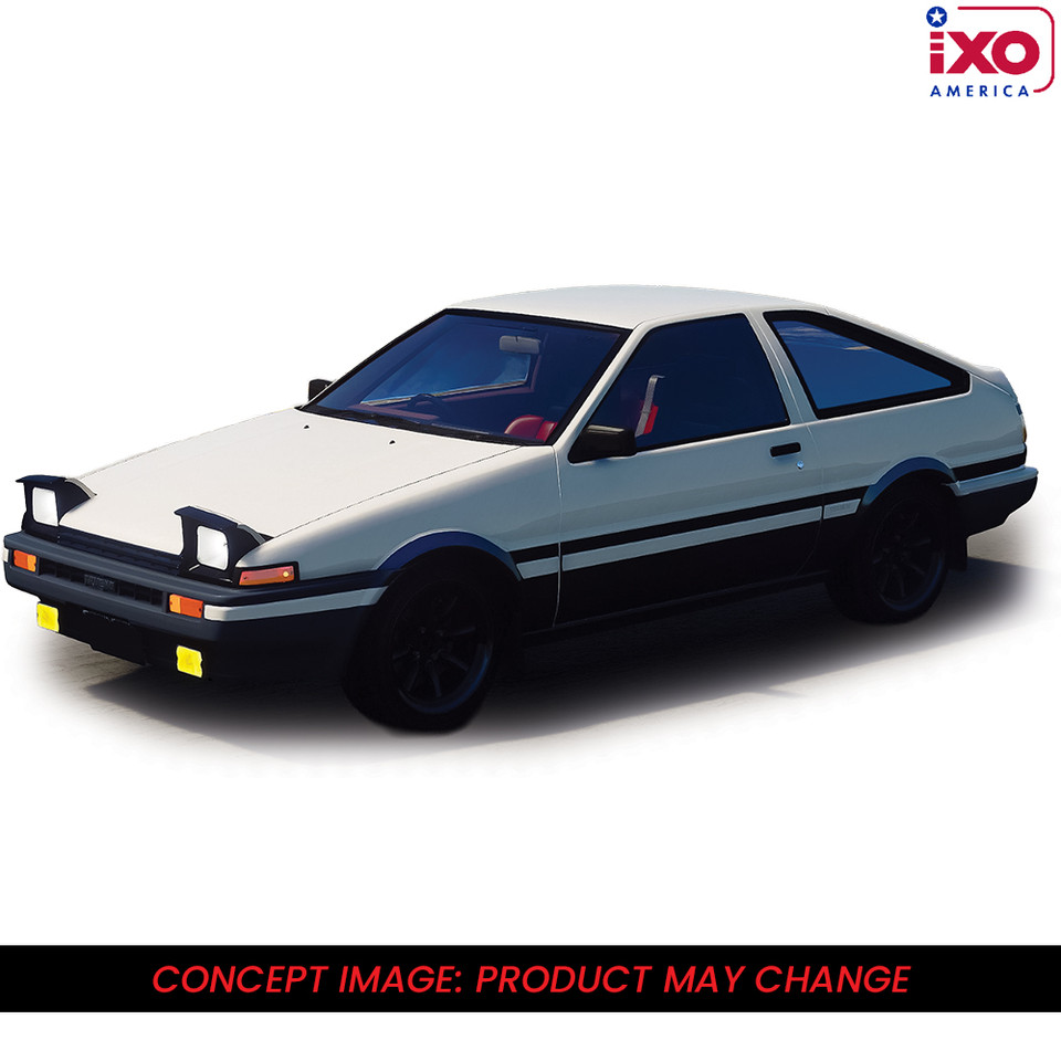 1983 Toyota Sprinter Trueno (AE86) - Black and White 1:64 Scale Diecast Model Car by IXO Models Main Image
