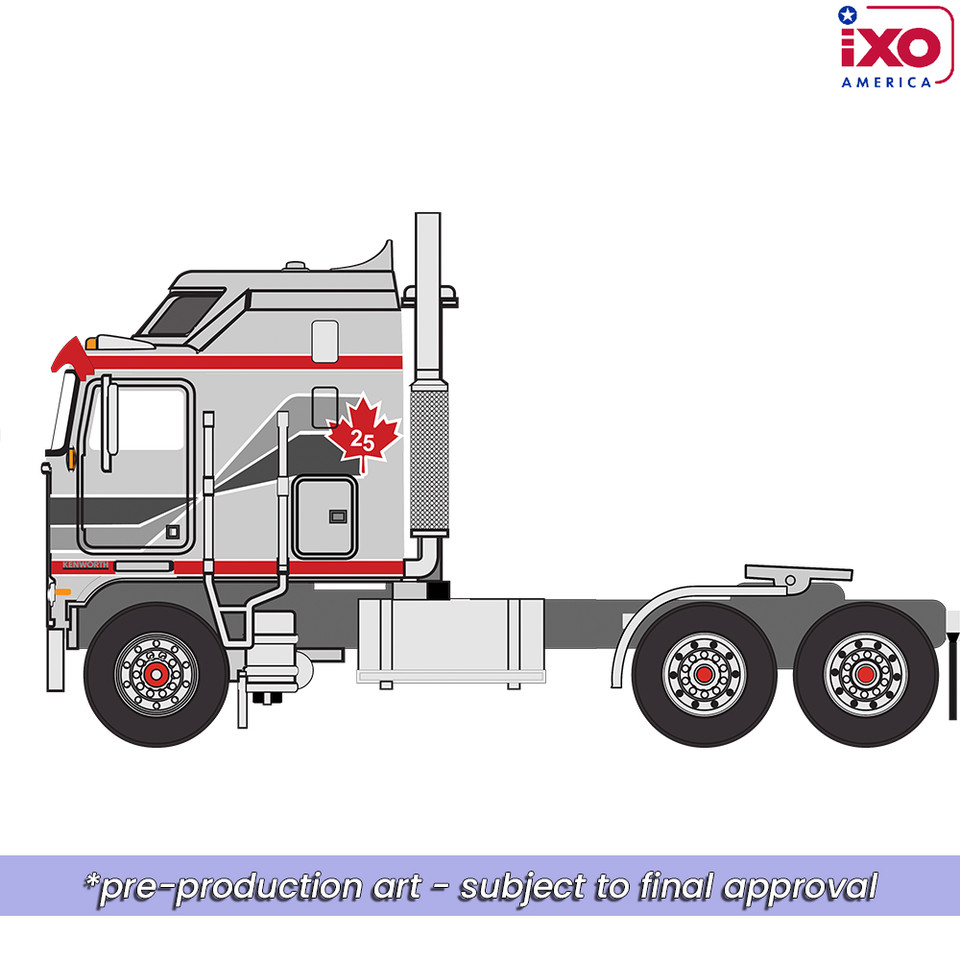 1976 Kenworth K100 Aerodyne Canada 25 - Grey 1:64 Scale Diecast Model Truck by IXO Models Main Image