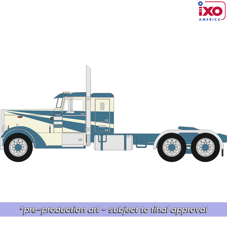 1952 Peterbilt 350 - Blue and Cream 1:64 Scale Diecast Model Truck by IXO Models Main Image