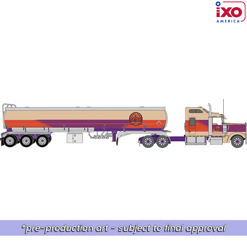 1976 Kenworth W900 - Cowboy State + Tanker 1:64 Scale Diecast Model Truck by IXO Models Main Image