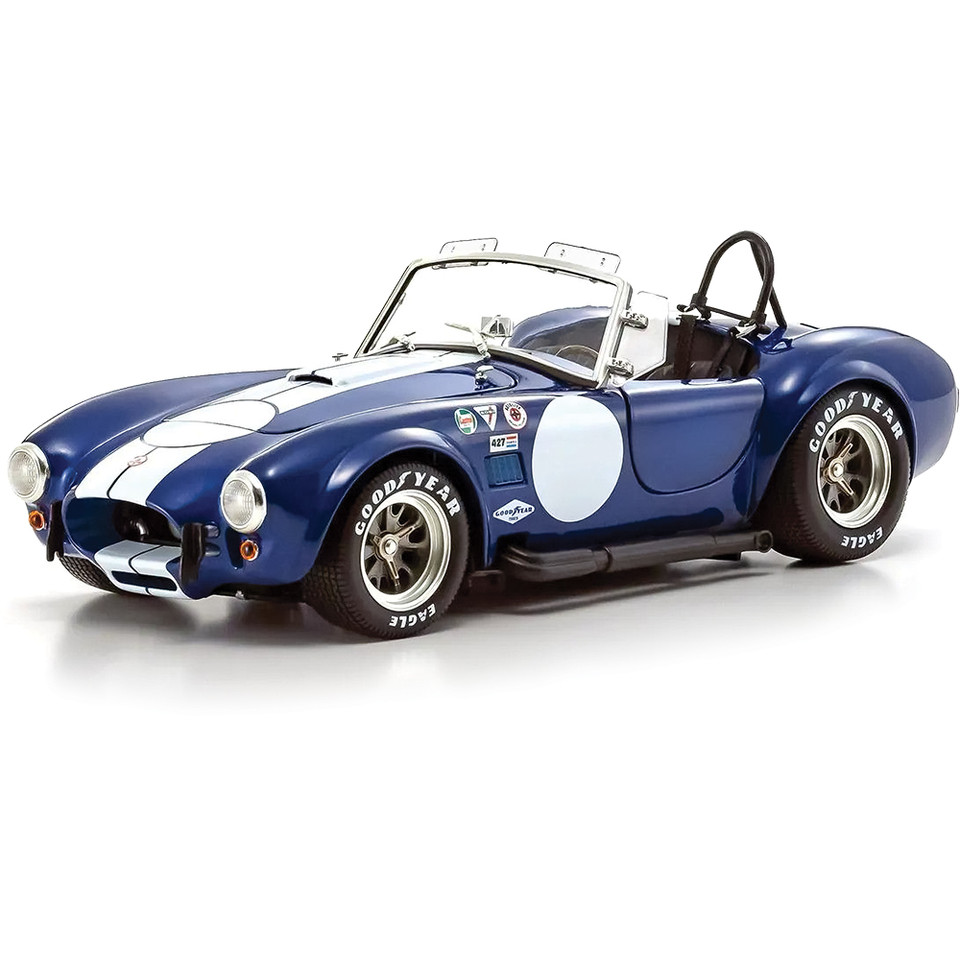 Shelby Cobra 427S/C - Blue/White 1:18 Scale Diecast Model Car by Kyosho Main Image