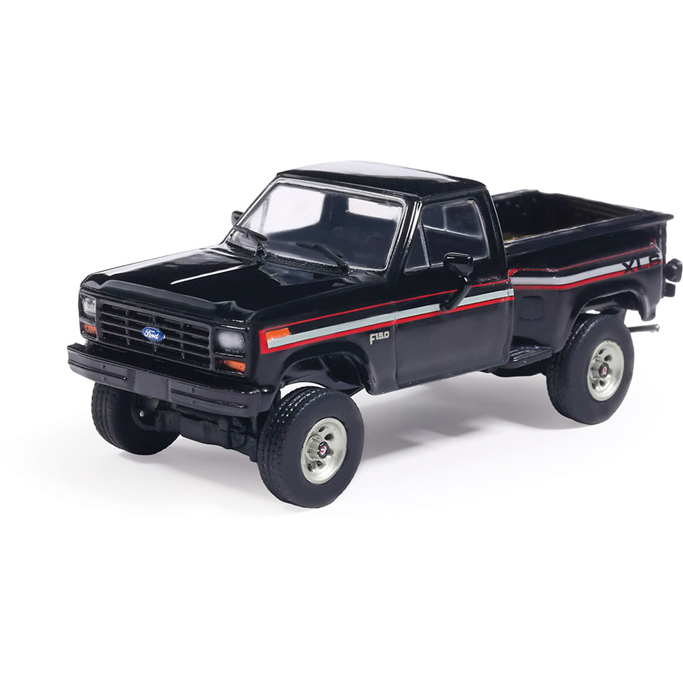 1983 Ford F-150 XLS Flareside 4X4 - Raven Black 1:64 Scale Diecast Model Truck by IXO Models Main Image