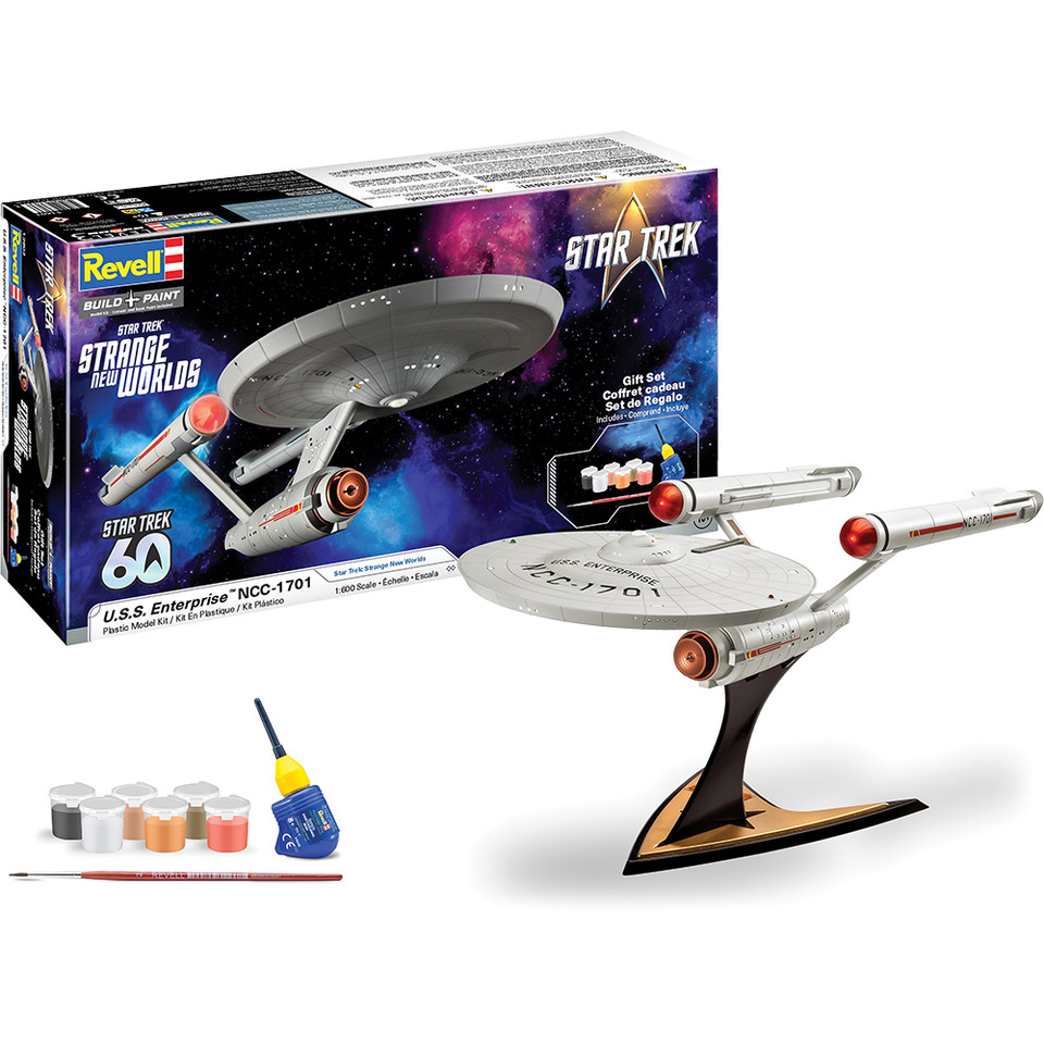 STAR TREK U.S.S. ENTERPRISE NCC-1701 - STRANGE NEW WORLDS 1:600 Scale Plastic Model Kit by Revell Main Image