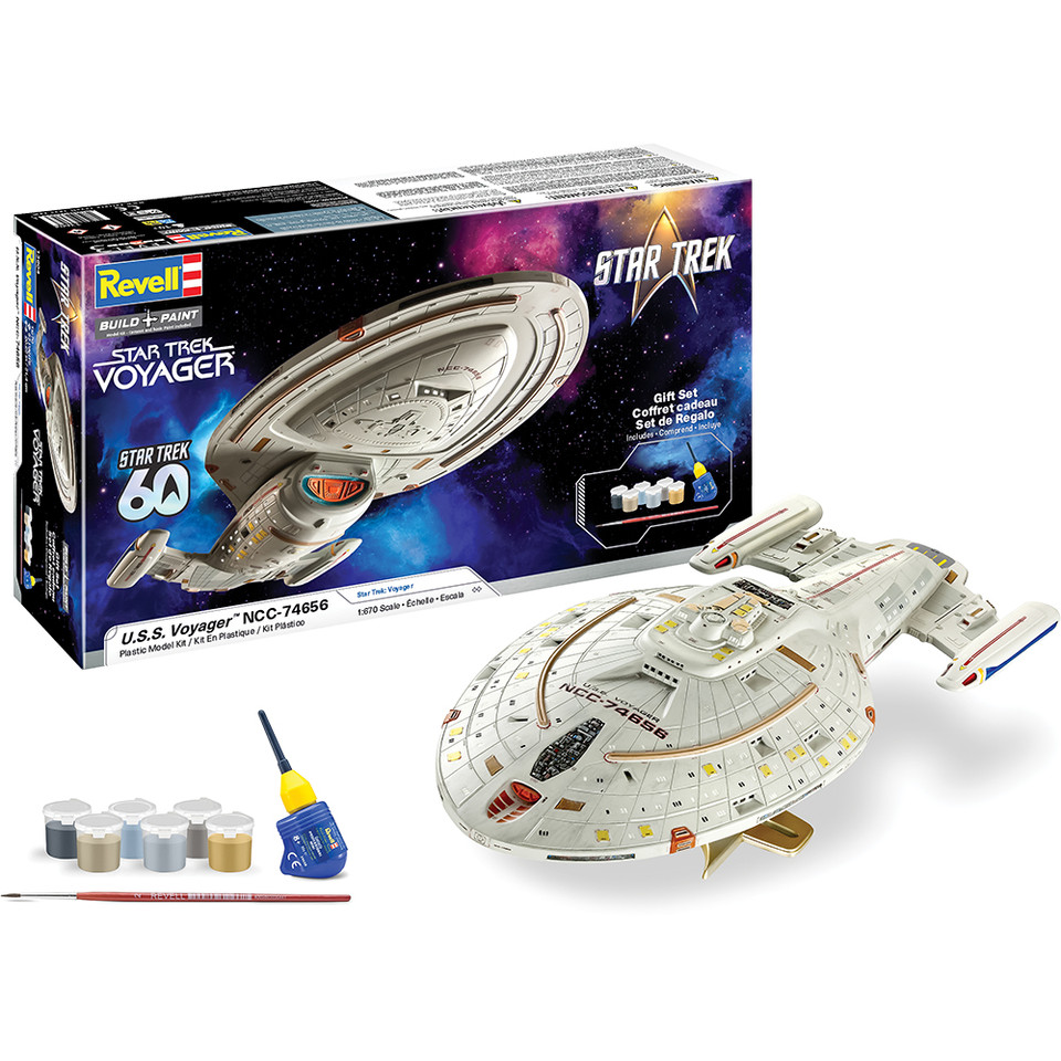 STAR TREK U.S.S. VOYAGER NCC-74656 1:670 Scale Plastic Model Kit by Revell Main Image