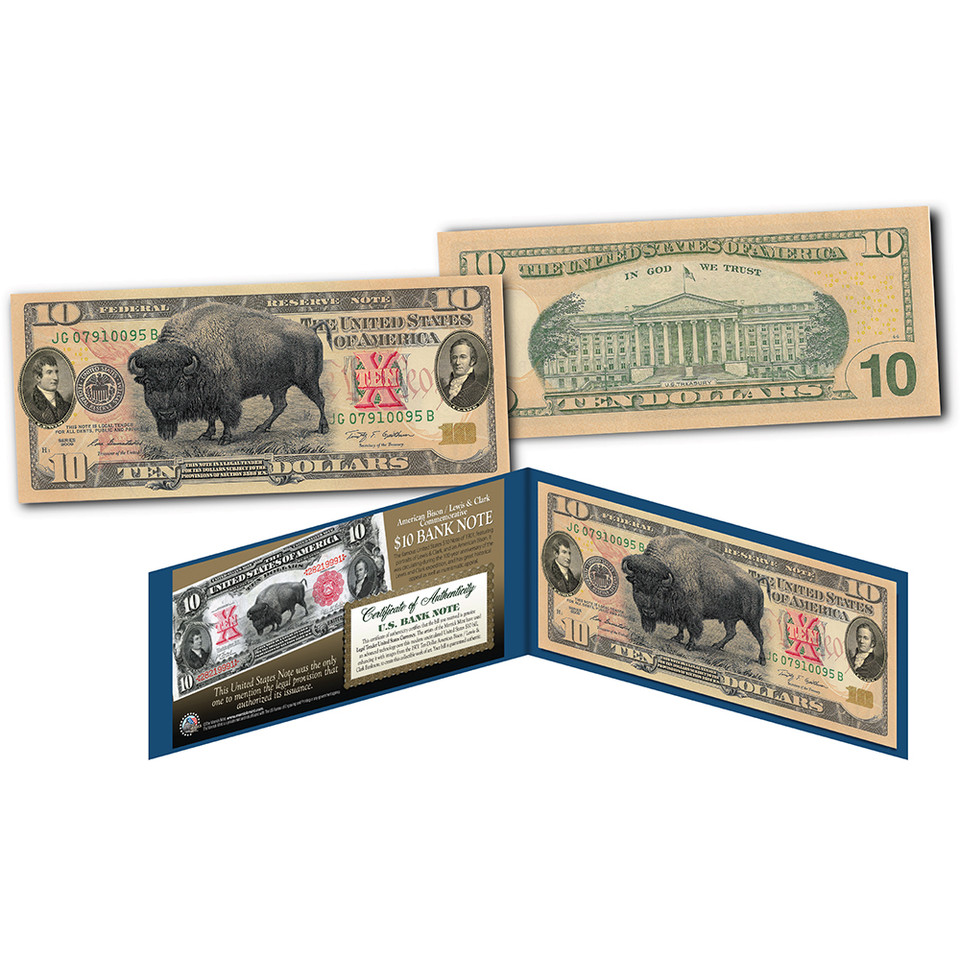 1901 Series $10 Bison Federal Reserve Replica Note  Merrick Mint (Bison_Ten)   by Merrick Mint Main Image