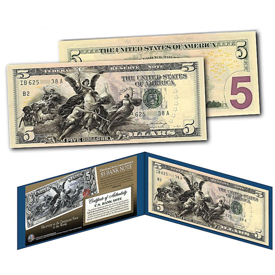 1896 Educational Series $5 Note  Merrick Mint (EDUC_FIVE) Main Image