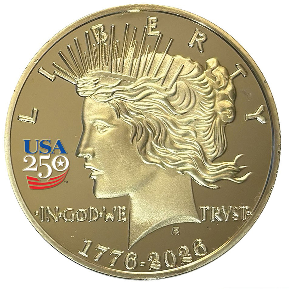PEACE DOLLAR GOLDEN TRIBUTE 1 OZ COIN -250TH ANNIVERSARY Merrick Mint (PEACE_250TH_GLD_TRIB)   by Merrick Mint Main Image