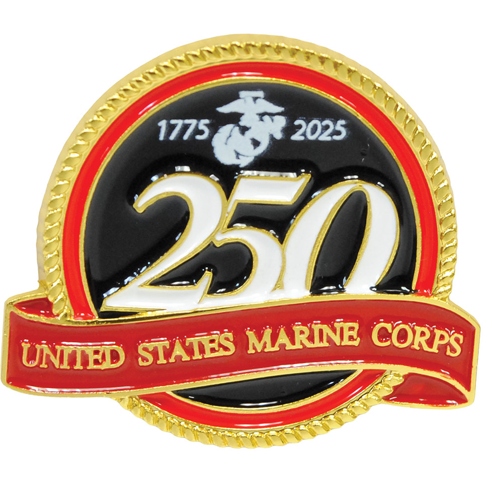 USA 250 - Marines Lapel Pin Eagle Emblems (P61669)  Metal by Eagle Emblems Main Image