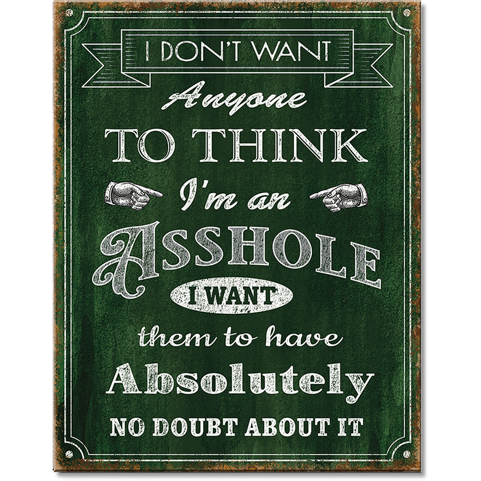A-Hole Metal Sign Desperate Enterprises (3001)   by Desperate Enterprises Main Image