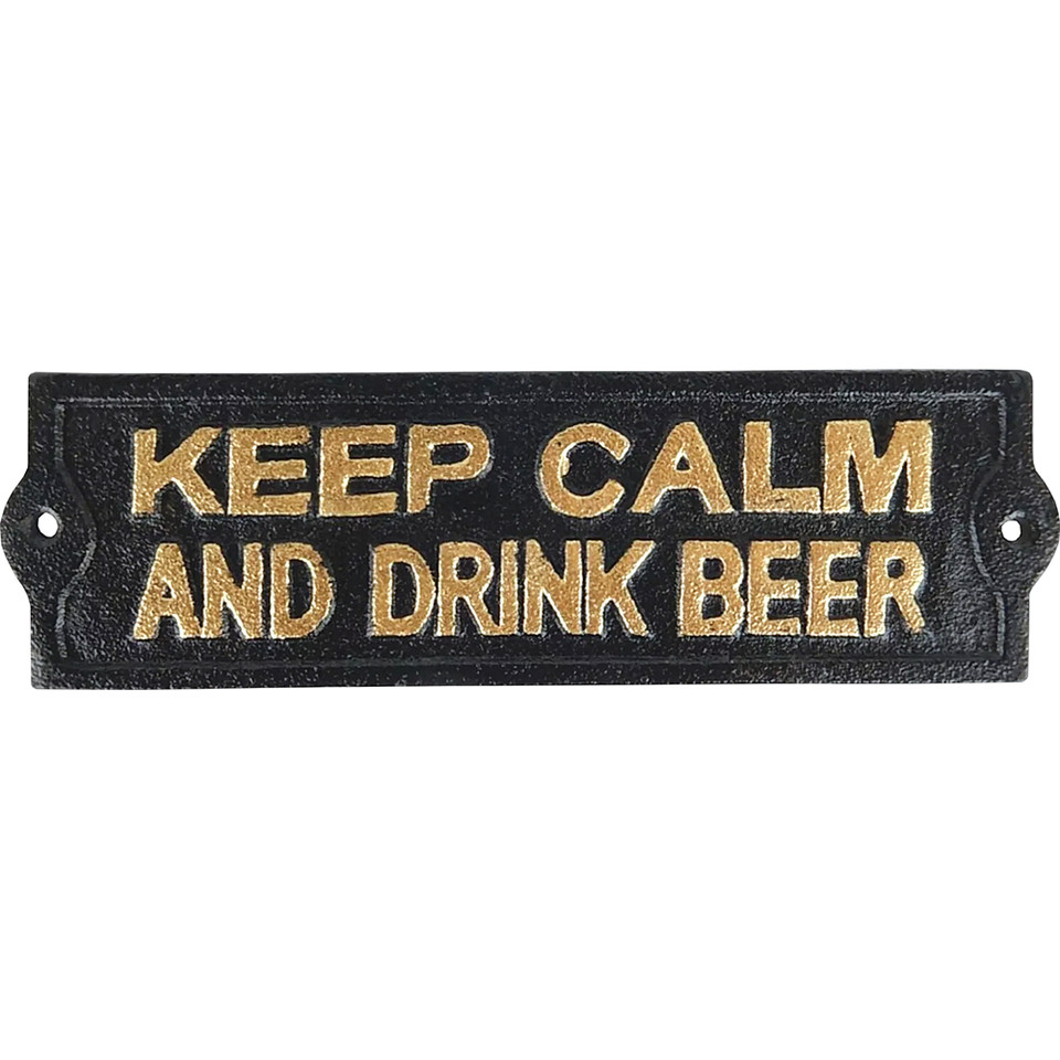 Keep Calm & Drink Beer Metal Sign IRON AND BLOSSOM (58067)   by Iron and Blossom Main Image