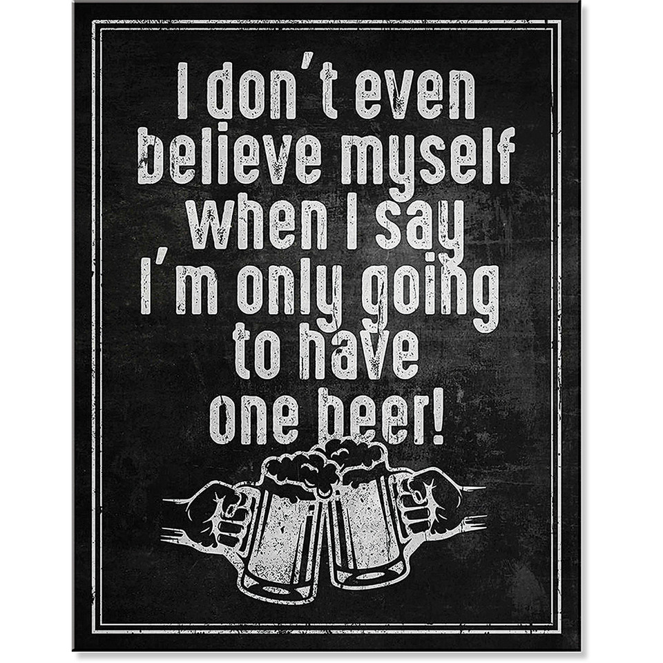 One Beer Metal Sign Desperate Enterprises (2686)   by Desperate Enterprises Main Image