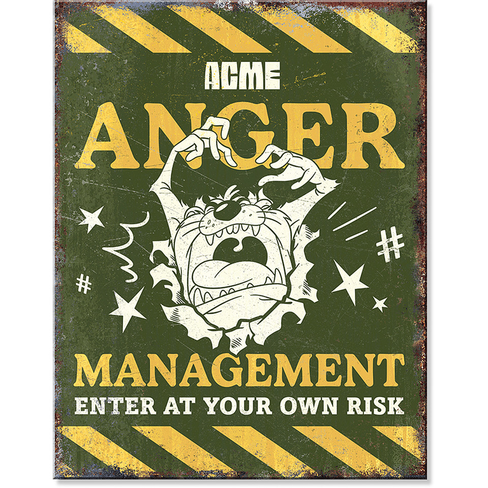 ACME Anger Management Metal Sign Desperate Enterprises (2883) Main Image