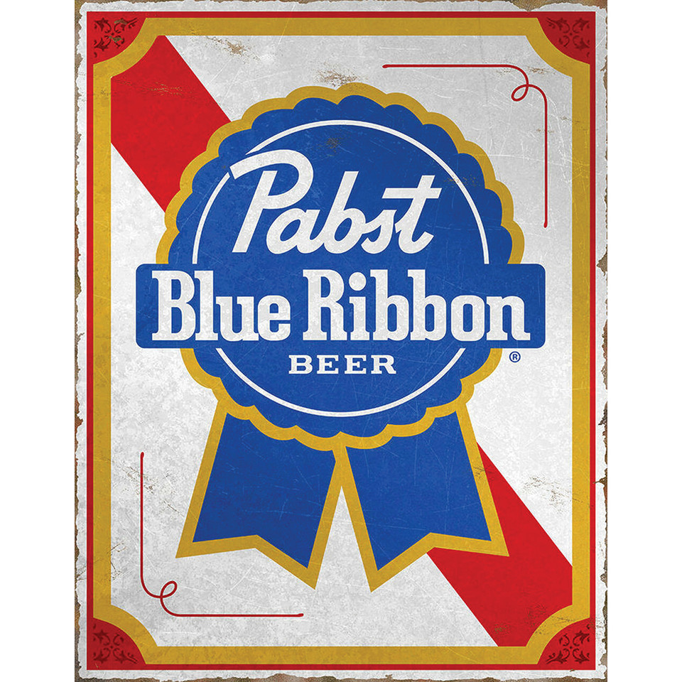 Pabst Blue Ribbon Metal Sign  Metal by Desperate Enterprises Main Image