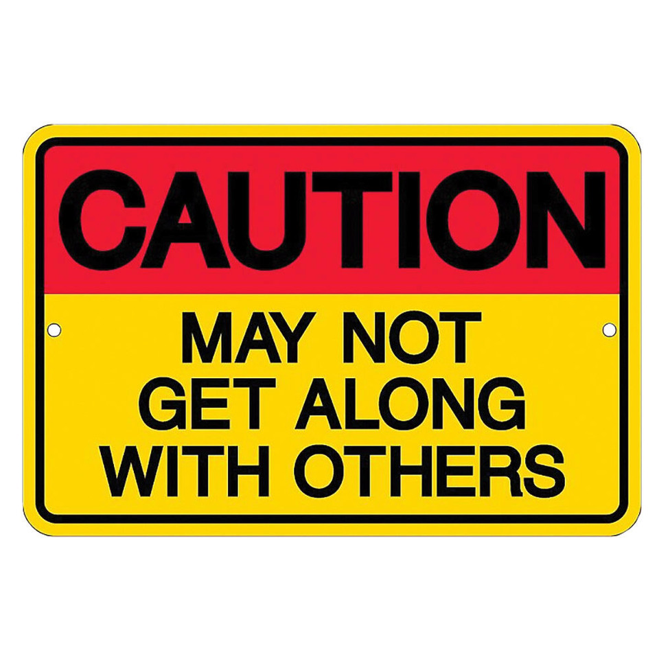 Caution Others Metal Sign  SPSALNG  Embossed Aluminum by Signs 4 Fun Main Image