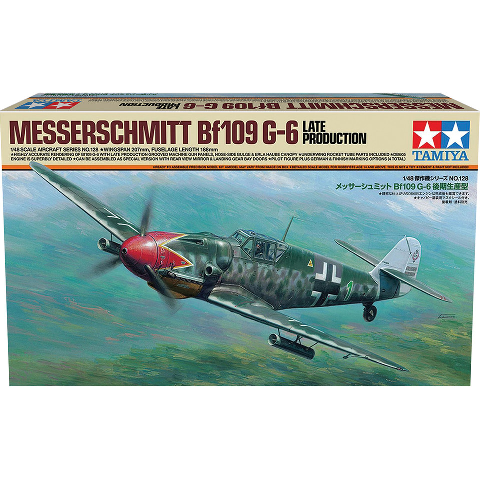 Bf109 G-6 1/48 Kit - Late Model Tamiya (61128) Main Image
