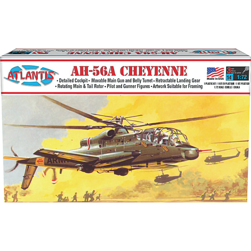 AH-56A Cheyenne Helicopter 1/72 Kit Atlantis (A506) 1:72 scale Plastic by Atlantis Models Main Image