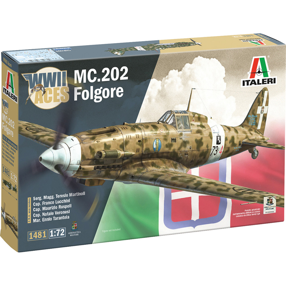 MC.202 Folgore 1/72 Kit - Ace Version 1:72 scale Plastic by Italeri Main Image
