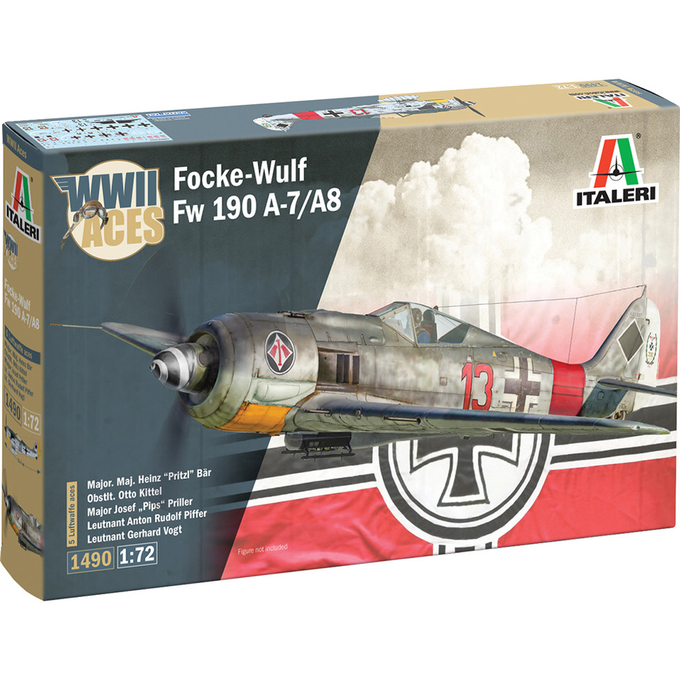 Fw 190 A-8/F Aces 1/72 Kit 1:72 scale Plastic by Italeri Main Image