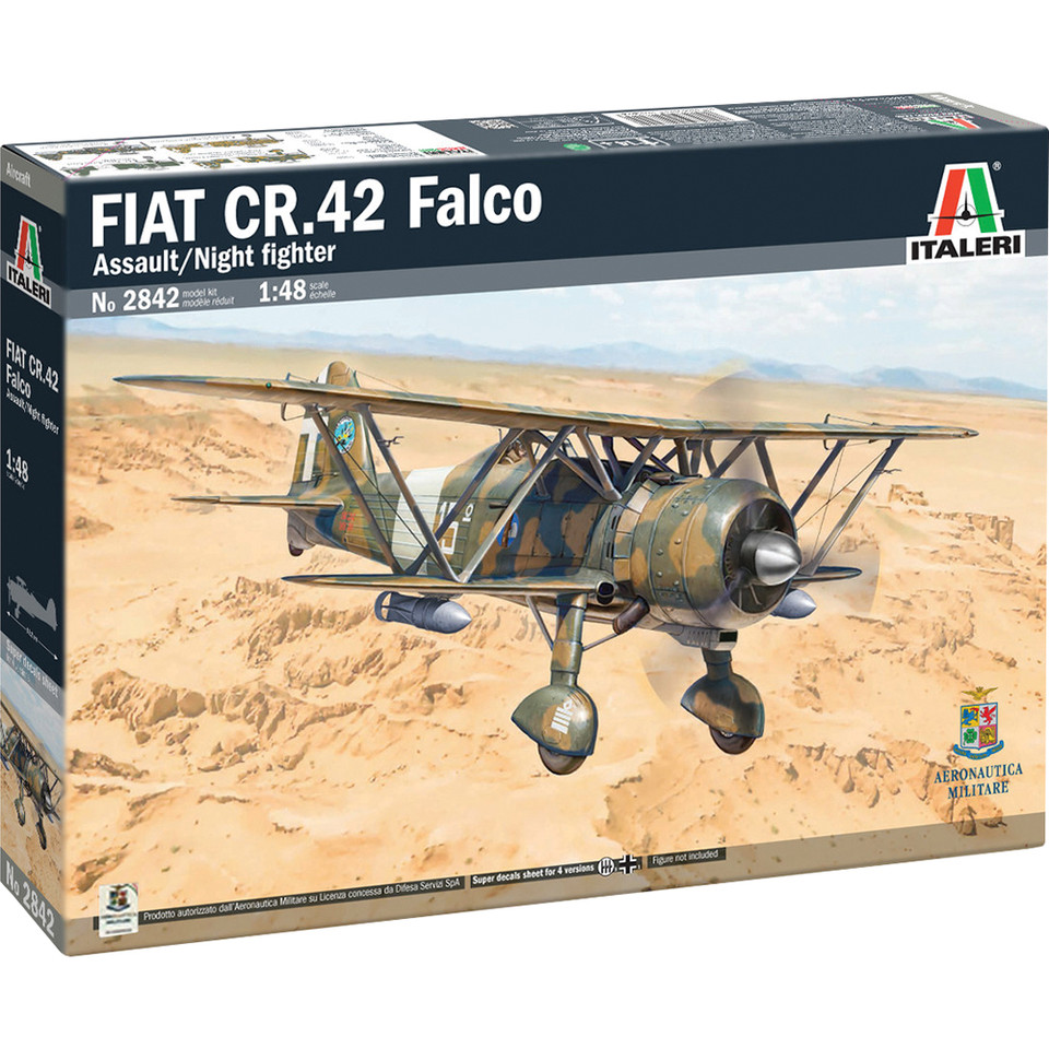 FIAT CR.42 Falco Assault/Night Fighter 1/48 Kit 1:48 scale Plastic by Italeri Main Image