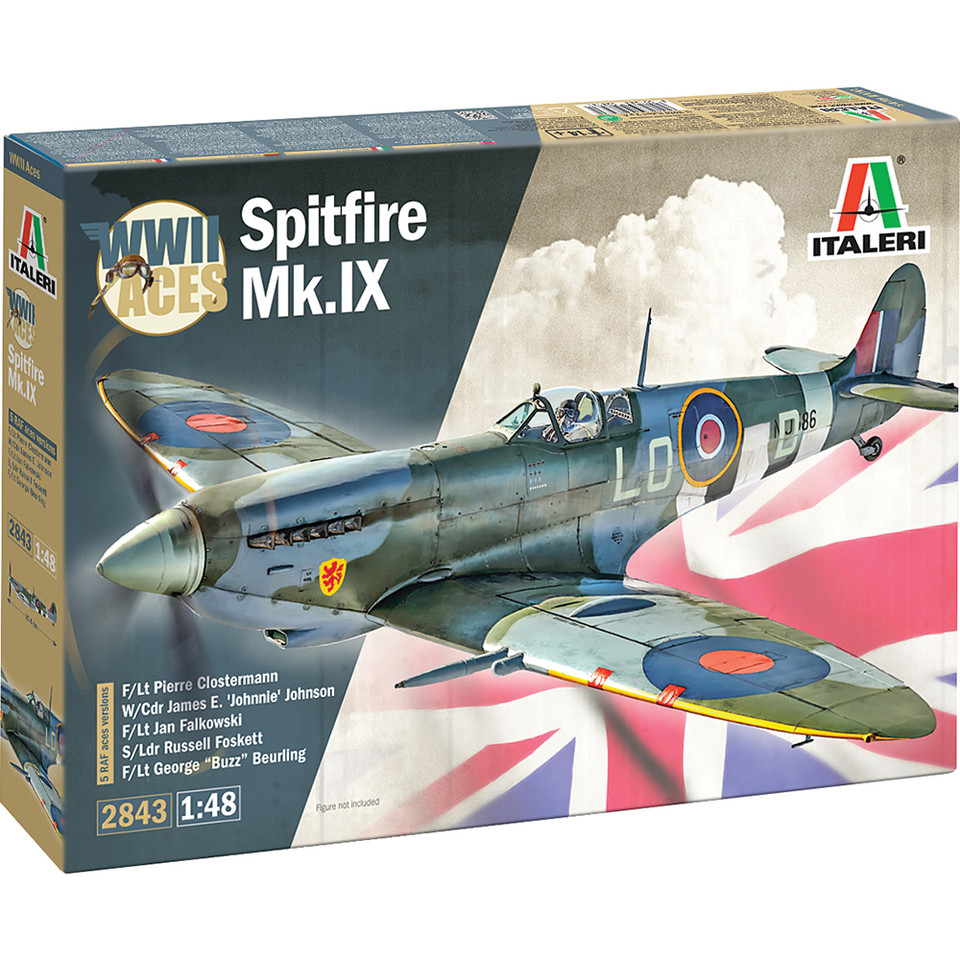 Spitfire Mk. IX 1/48 Kit - Aces Italeri (2843) 1:48 scale Plastic by Italeri Main Image