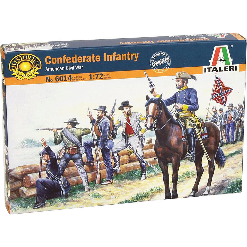 Confederate Infantry 1/72 Plastic Figures Italeri (6014) 1:72 Scale Plastic by Italeri Main Image