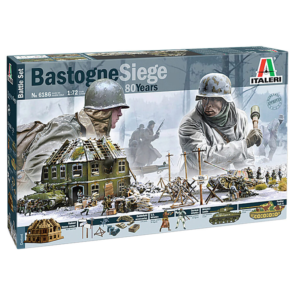 Siege of Bastogne 1/72 Plastic Figure Set Italeri (6186) 1:72 Scale Plastic by Italeri Main Image