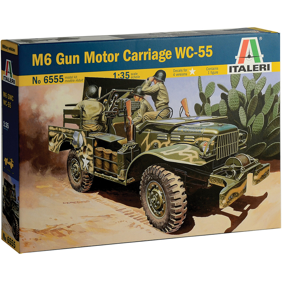 M6 Gun Motor Carriage WC-55 1/35 Kit Italeri (6555) 1:35 scale Plastic by Italeri Main Image